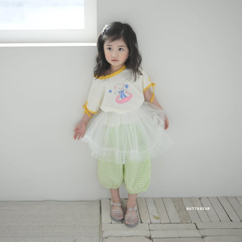 Buttercup - Korean Children Fashion - #Kfashion4kids - Bear Ribbon Sleeve Tee - 4