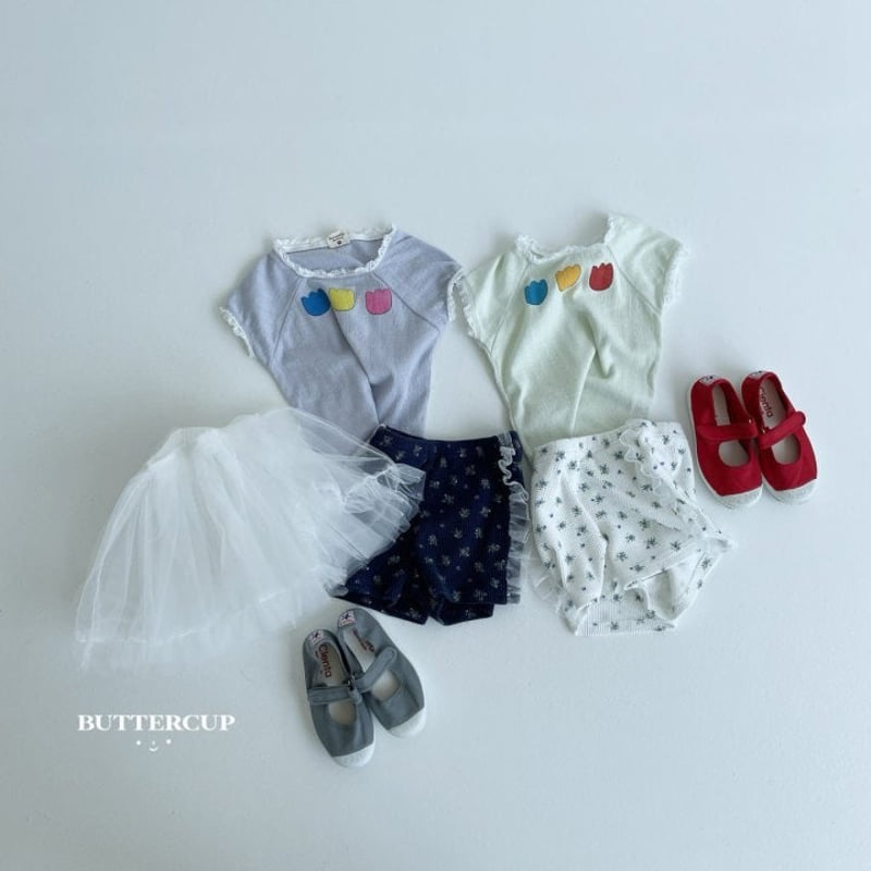 Buttercup - Korean Children Fashion - #magicofchildhood - Tulip Eyelet Tee - 7