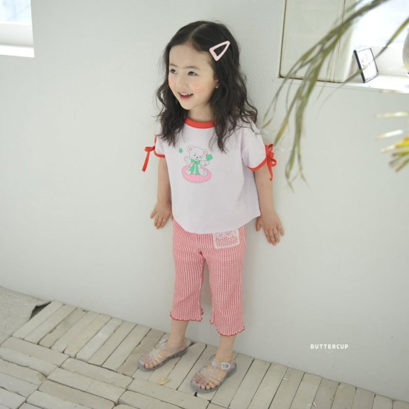 Buttercup - Korean Children Fashion - #stylishchildhood - Lace Pocket Check Pants - 6