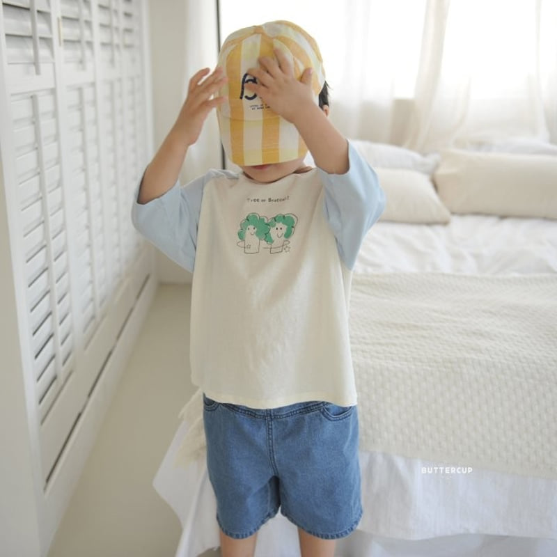 Buttercup - Korean Children Fashion - #toddlerclothing - Broccoli Raglan Tee