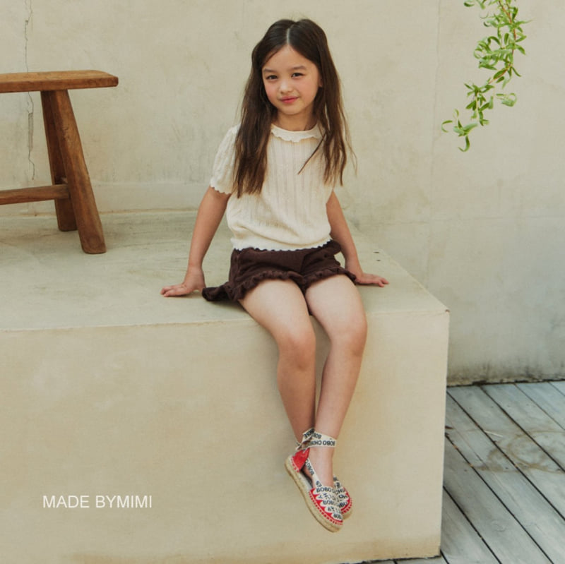 Bymimi - Korean Children Fashion - #childofig - Semi Crop Knit Top - 2