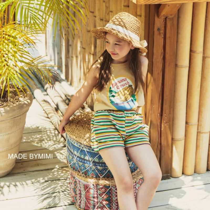 Bymimi - Korean Children Fashion - #childofig - Banana Sleeveless Tee - 3