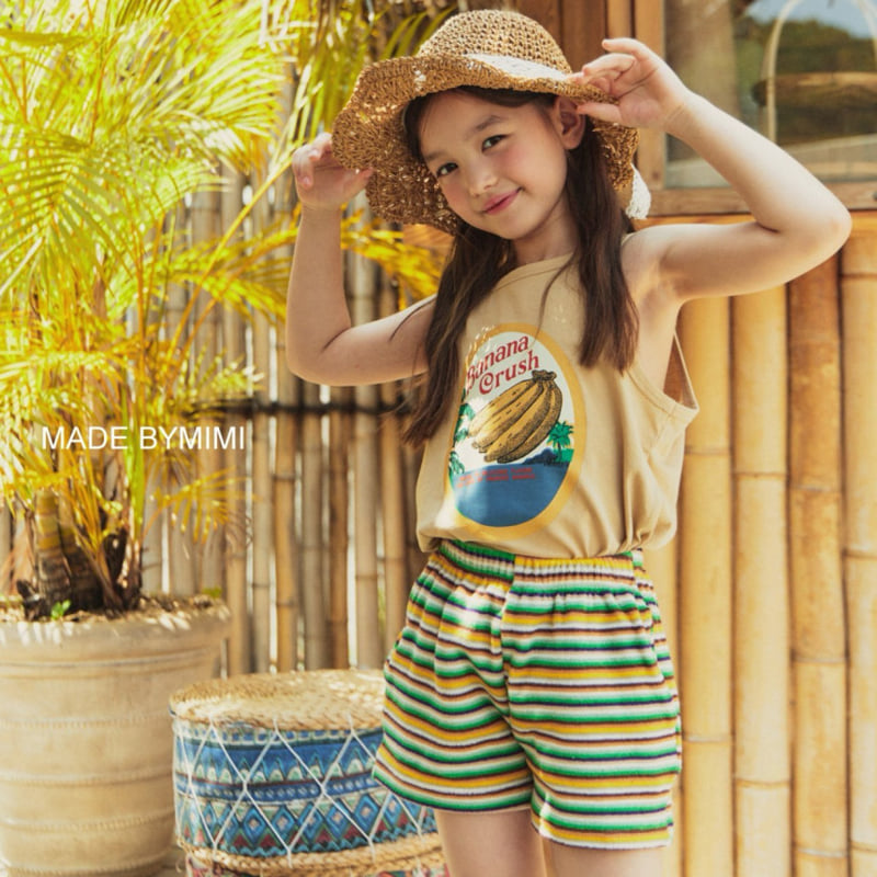 Bymimi - Korean Children Fashion - #childofig - Banana Sleeveless Tee - 4