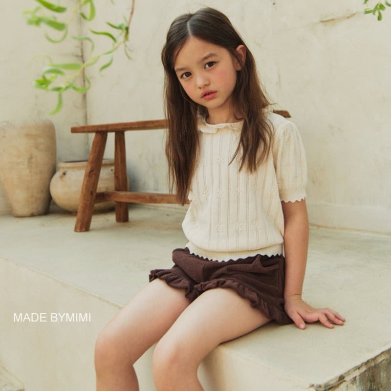 Bymimi - Korean Children Fashion - #discoveringself - Semi Crop Knit Top - 6