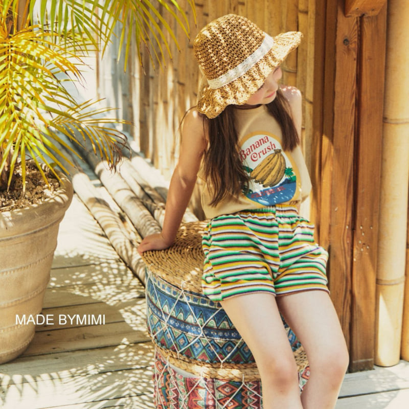 Bymimi - Korean Children Fashion - #fashionkids - Banana Sleeveless Tee - 8