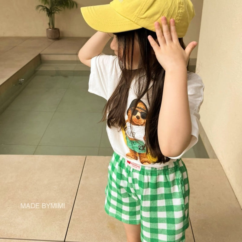 Bymimi - Korean Children Fashion - #kidsshorts - Waffle Check Shorts