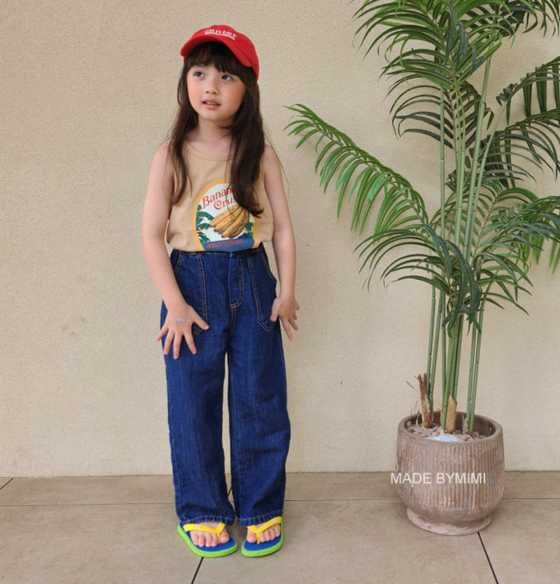 Bymimi - Korean Children Fashion - #littlefashionista - Linen Denim Pants - 4