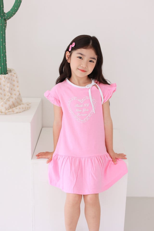 Dalla - Korean Children Fashion - #discoveringself - Heart Cushion One-Piece