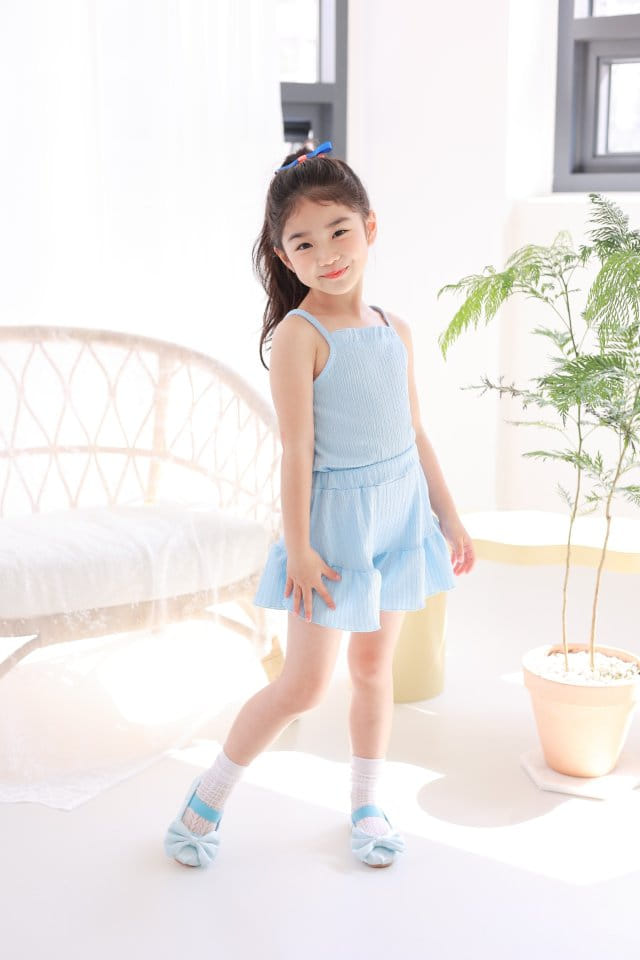 Dalla - Korean Children Fashion - #fashionkids - Summer Poodel Top Bottom Set