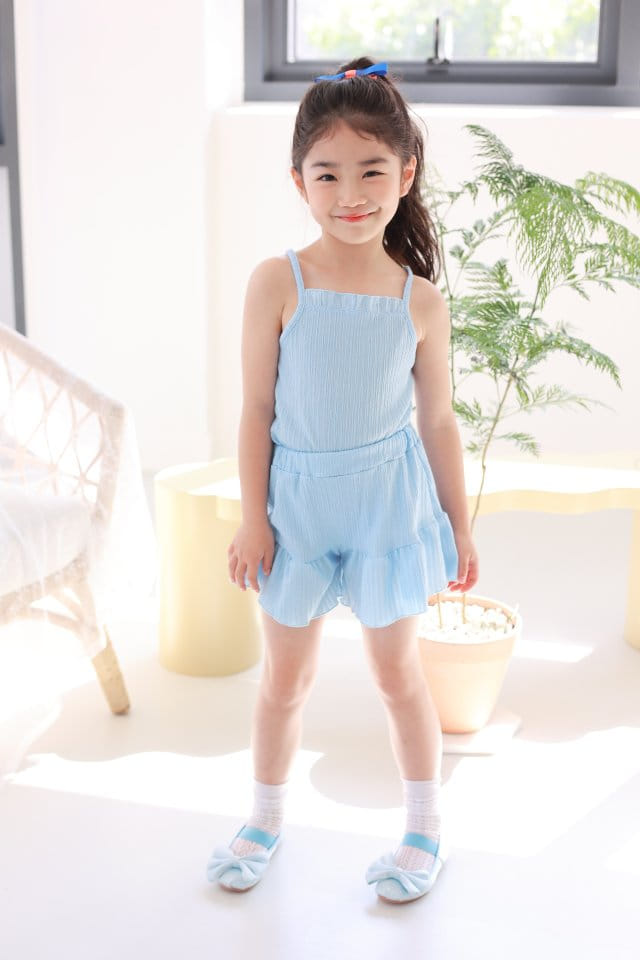 Dalla - Korean Children Fashion - #kidsshorts - Summer Poodel Top Bottom Set - 2