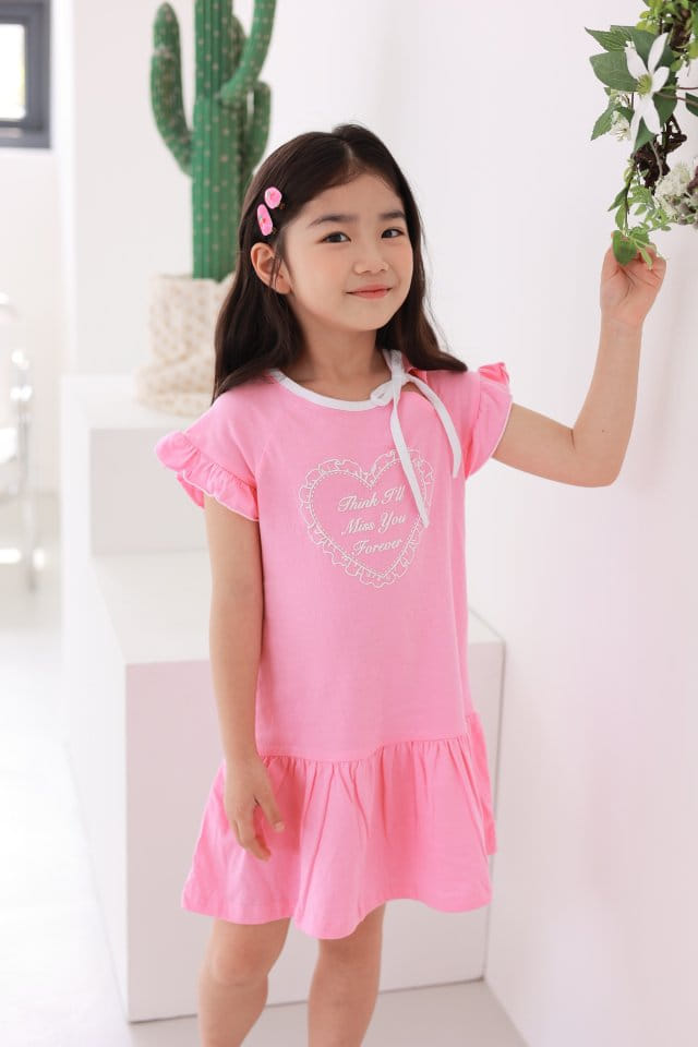 Dalla - Korean Children Fashion - #magicofchildhood - Heart Cushion One-Piece - 8