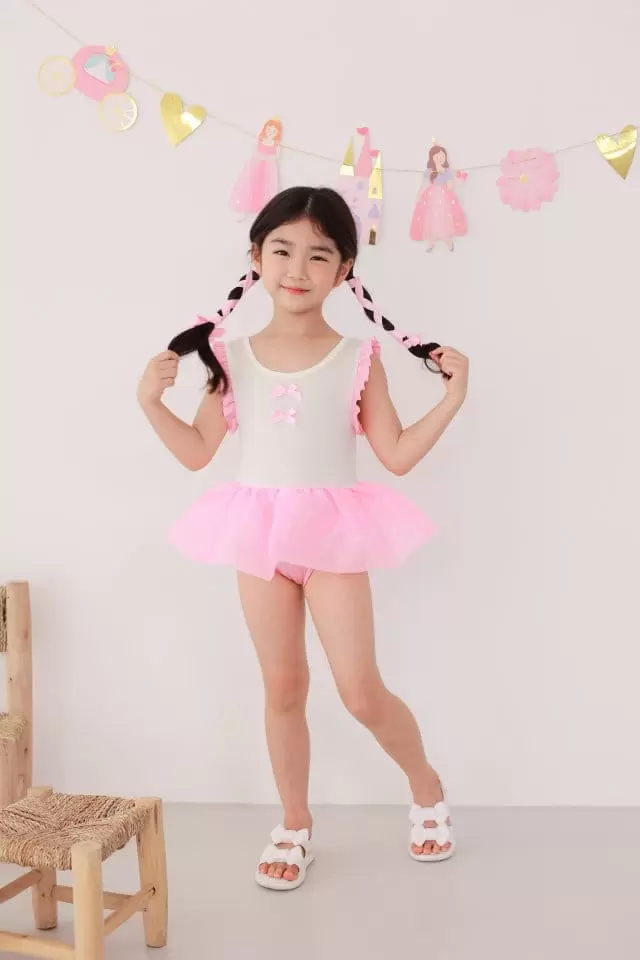 Dalla - Korean Children Fashion - #stylishchildhood - One-Piece Ballet Swim Wear - 3