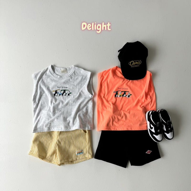 Delight - Korean Children Fashion - #designkidswear - Suf Penguin Cap Sleeveless Tee With Mom