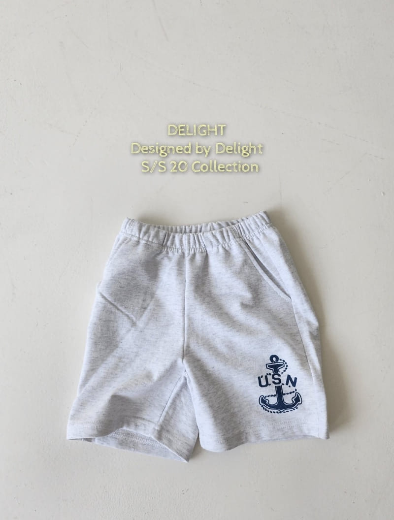 Delight - Korean Children Fashion - #kidsshorts - Navy Anchor Pants - 3