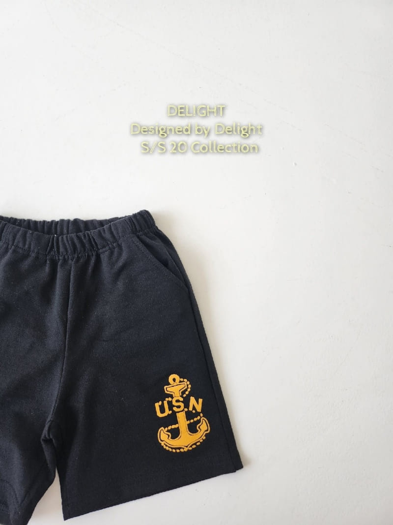 Delight - Korean Children Fashion - #littlefashionista - Navy Anchor Pants - 7