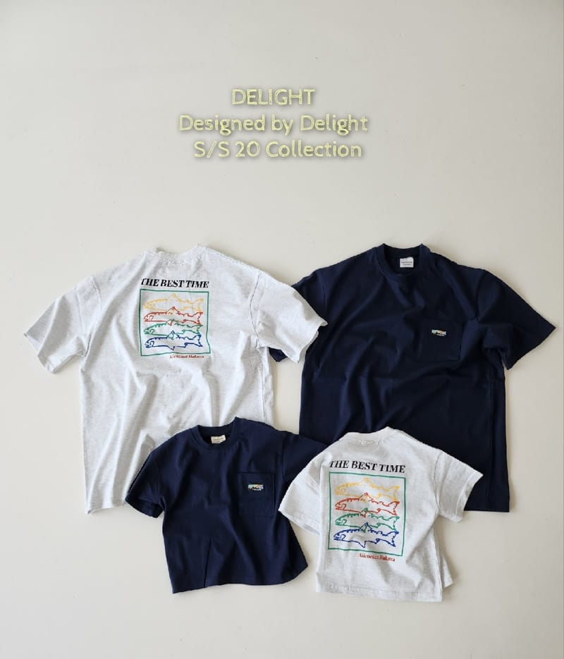 Delight - Korean Children Fashion - #stylishchildhood - Pocket Color Fish Box Tee With Mom - 2