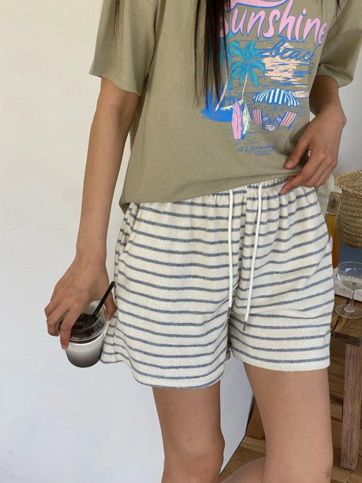 Diana - Korean Women Fashion - #womensfashion - Marine Terry Half Pants - 11