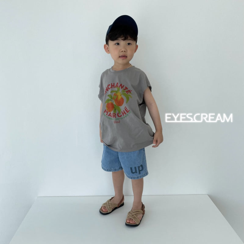 Eyescream - Korean Children Fashion - #childofig - Peach Sleeveless Tee - 2