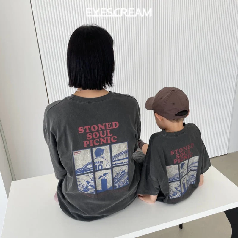 Eyescream - Korean Children Fashion - #childrensboutique - Cartoon Pigment Tee with Mom - 6