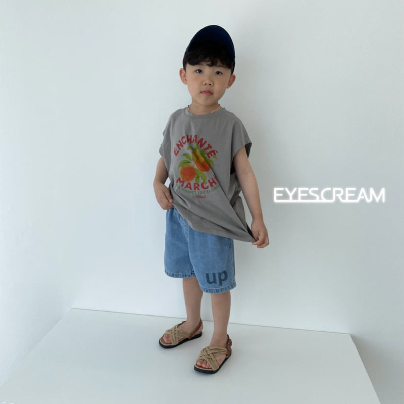 Eyescream - Korean Children Fashion - #childofig - Peach Sleeveless Tee - 4