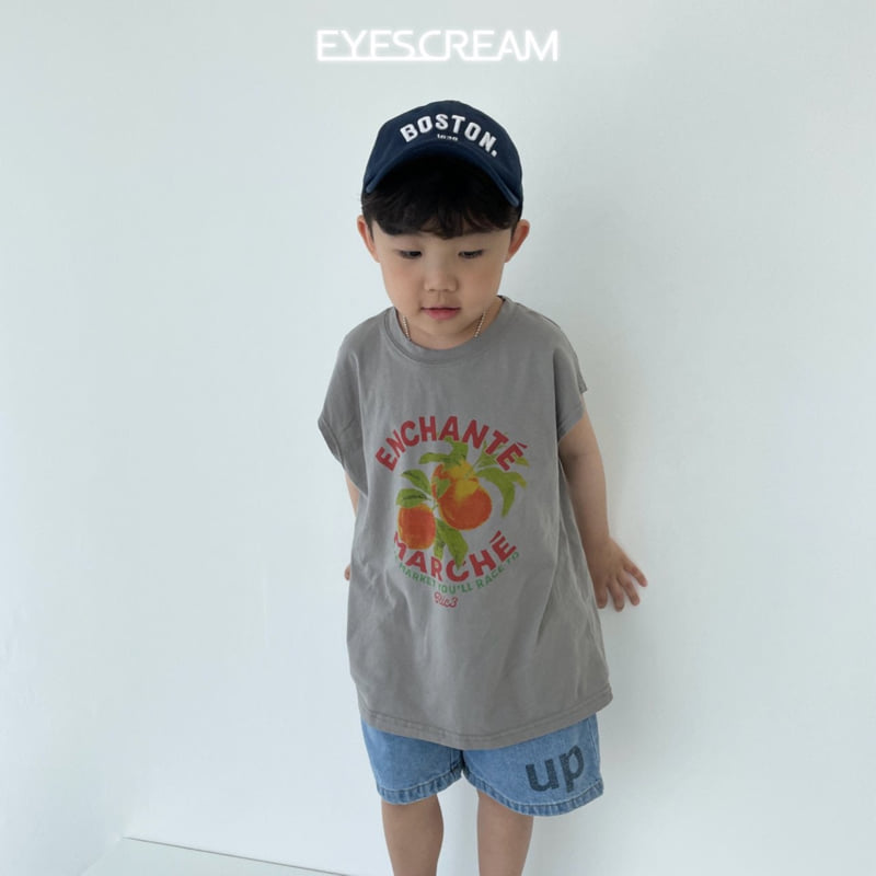 Eyescream - Korean Children Fashion - #designkidswear - Peach Sleeveless Tee - 5