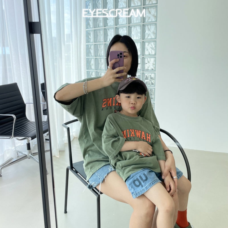 Eyescream - Korean Children Fashion - #designkidswear - Tiger Pigment Tee with Mom