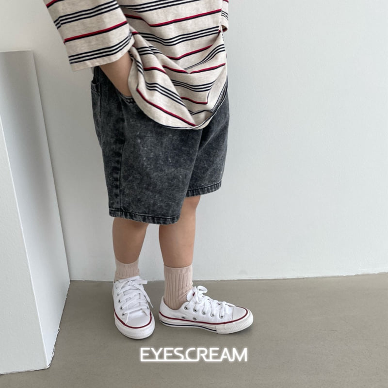 Eyescream - Korean Children Fashion - #fashionkids - Bunny Stone Denim Shorts - 6