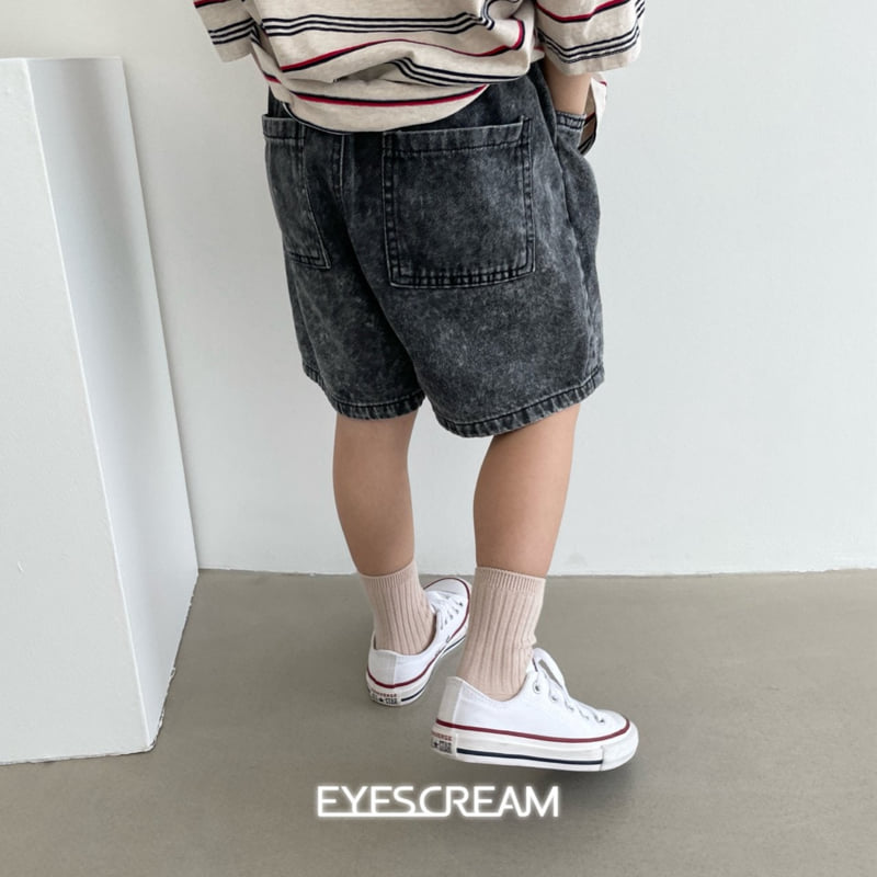 Eyescream - Korean Children Fashion - #kidsshorts - Bunny Stone Denim Shorts - 7