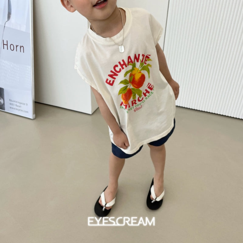 Eyescream - Korean Children Fashion - #littlefashionista - Peach Sleeveless Tee - 12