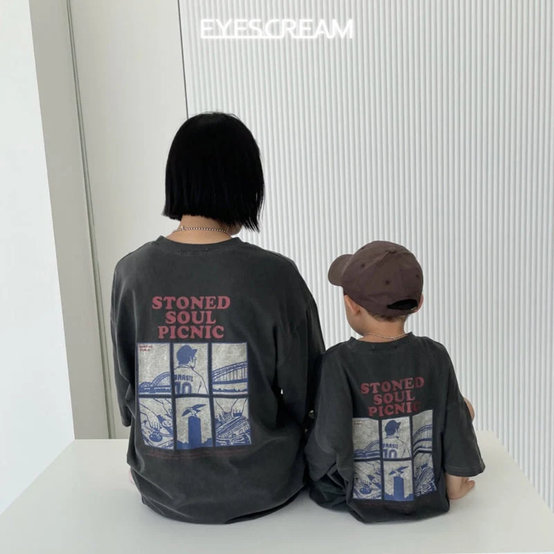 Eyescream - Korean Children Fashion - #magicofchildhood - Cartoon Pigment Tee with Mom