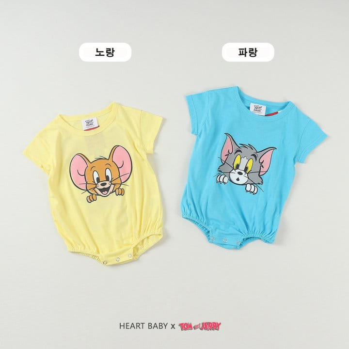 Heart Baby - Korean Baby Fashion - #babywear - T J Peekaboo Body Suit