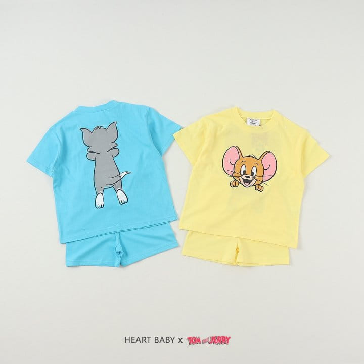 Heart Baby - Korean Children Fashion - #discoveringself - T J Peekaboo Top Bottom Set - 8