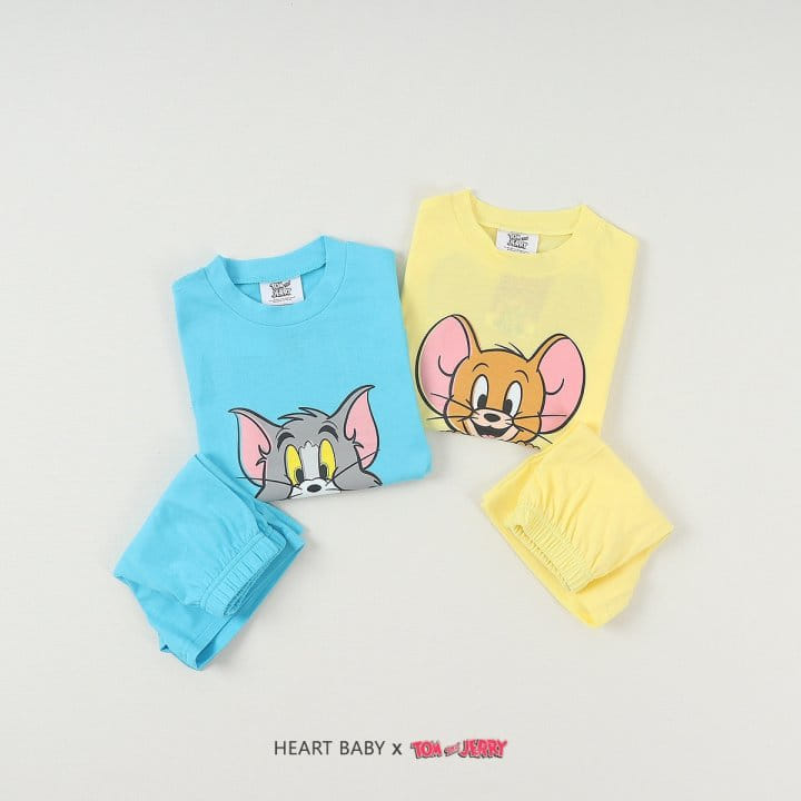 Heart Baby - Korean Children Fashion - #toddlerclothing - T J Peekaboo Top Bottom Set - 4