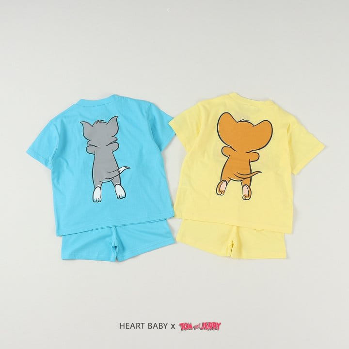 Heart Baby - Korean Children Fashion - #toddlerclothing - T J Peekaboo Top Bottom Set - 3