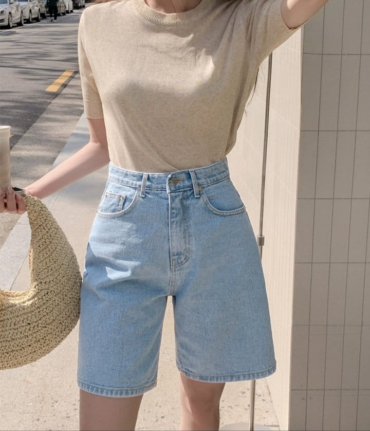 I'm here - Korean Women Fashion - #momslook - 305 Denim Shorts - 8