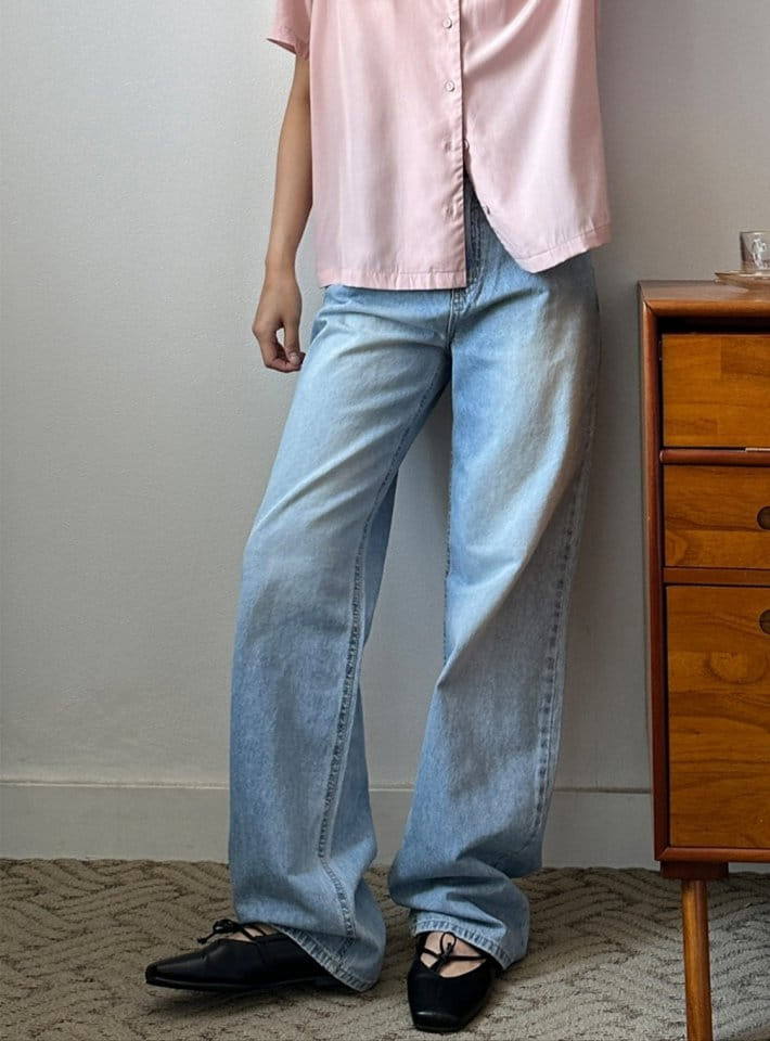 I'm here - Korean Women Fashion - #momslook - 582 Summer Straight Denim Pants - 3