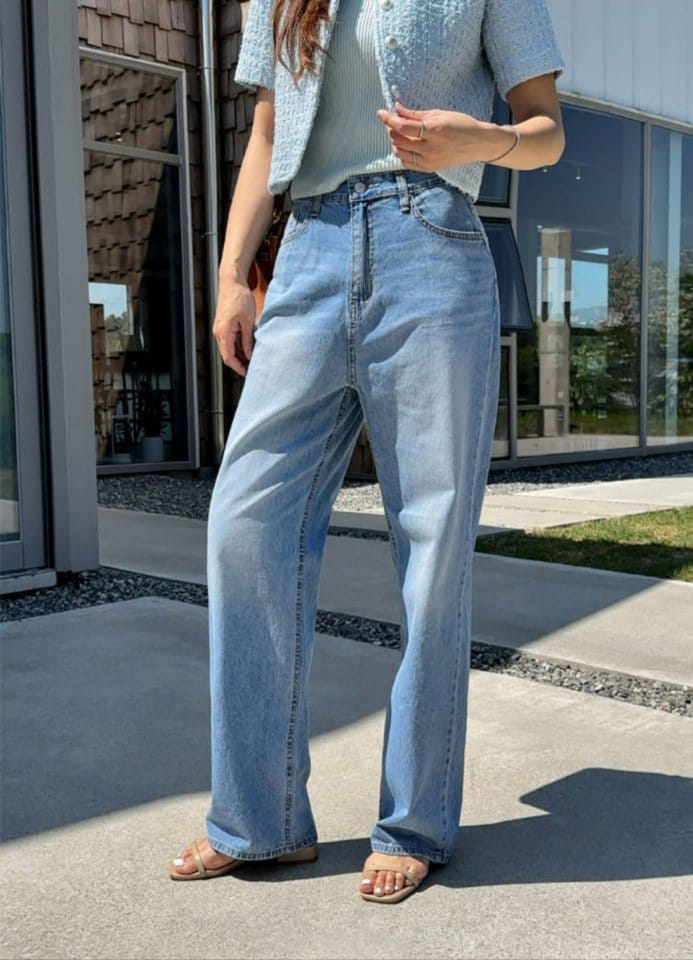 I'm here - Korean Women Fashion - #womensfashion - 581 Cat Brush Denim Pants - 4