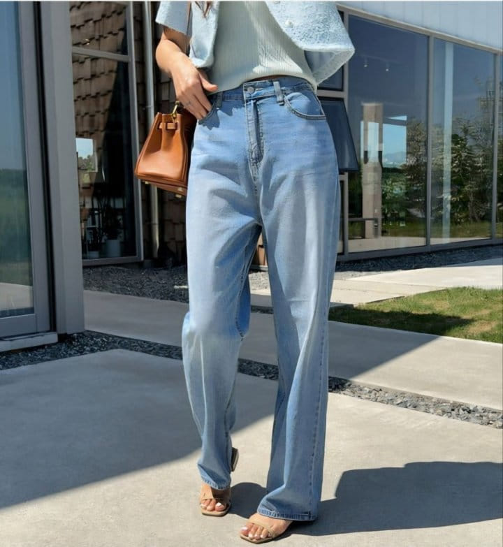 I'm here - Korean Women Fashion - #momslook - 581 Cat Brush Denim Pants - 8