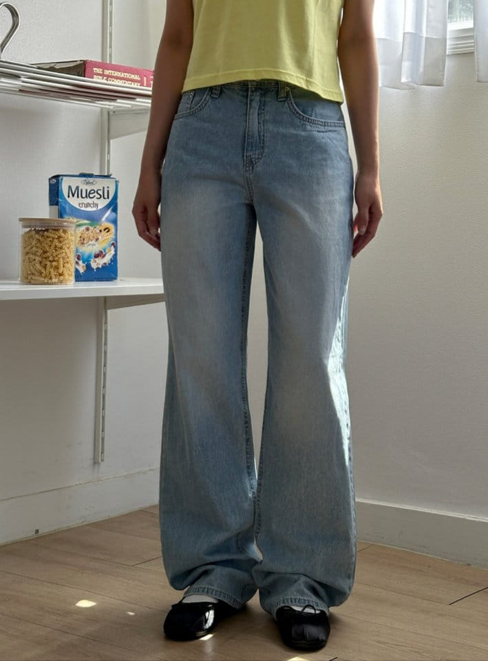 I'm here - Korean Women Fashion - #momslook - 582 Summer Straight Denim Pants - 4