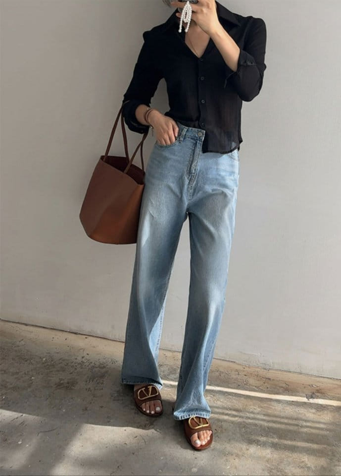 I'm here - Korean Women Fashion - #womensfashion - 581 Cat Brush Denim Pants - 3