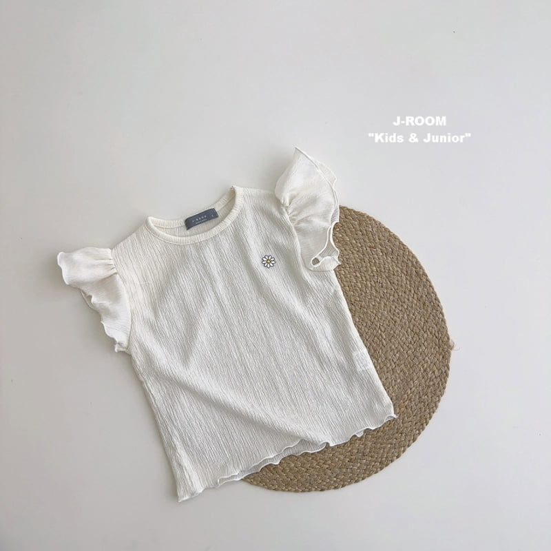 J-Room - Korean Children Fashion - #toddlerclothing - Wing Shirring Tee - 12