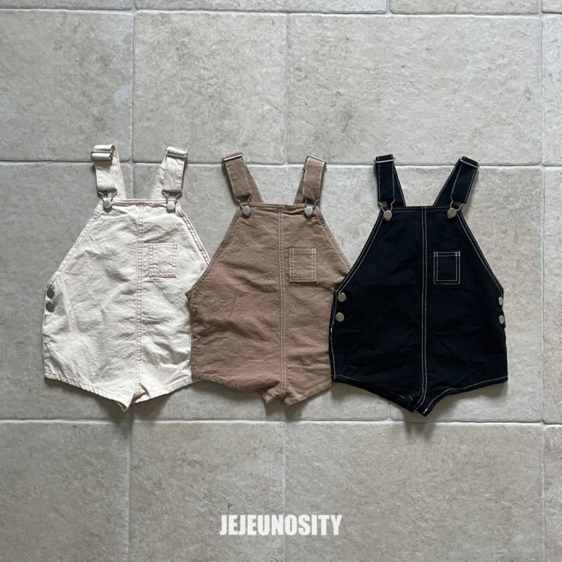 Jejeunosity - Korean Children Fashion - #designkidswear - Cotton Very Short Overalls