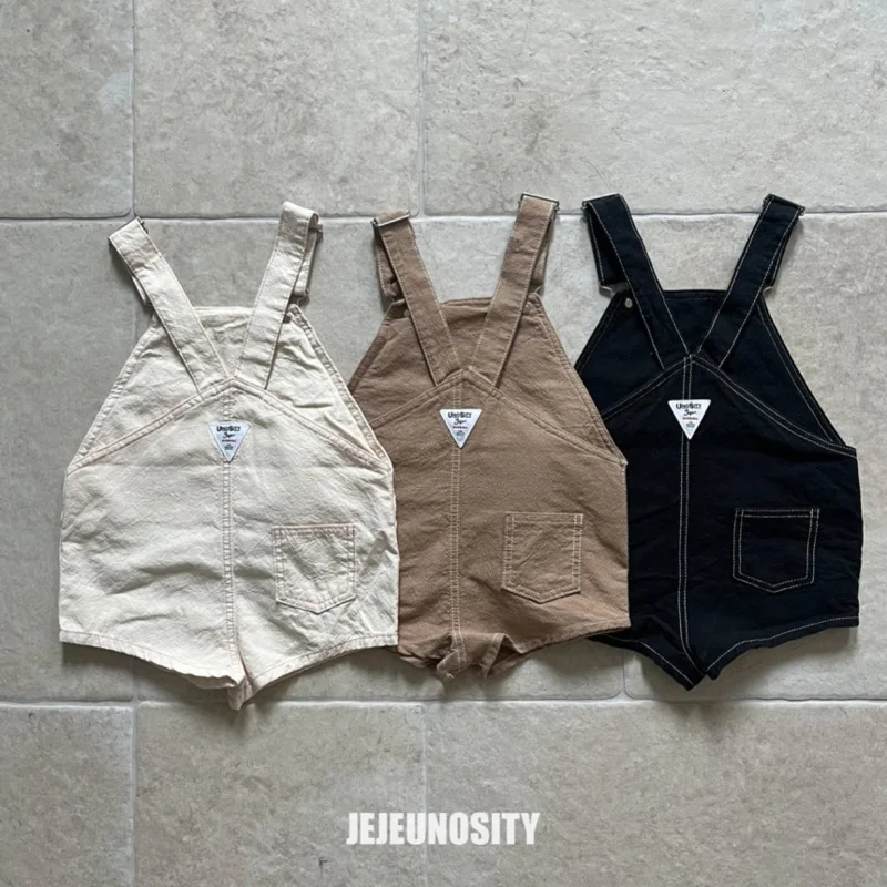 Jejeunosity - Korean Children Fashion - #discoveringself - Cotton Very Short Overalls - 2