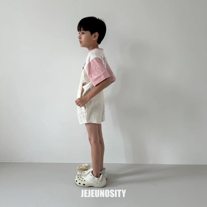 Jejeunosity - Korean Children Fashion - #fashionkids - Cotton Very Short Overalls - 3