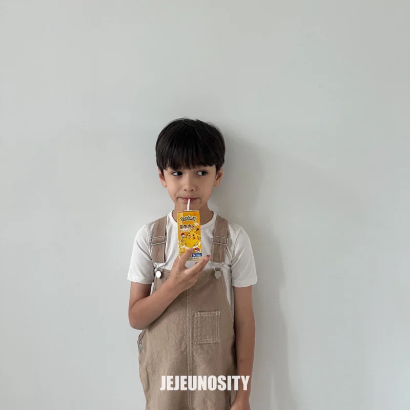 Jejeunosity - Korean Children Fashion - #littlefashionista - Cotton Very Short Overalls - 8