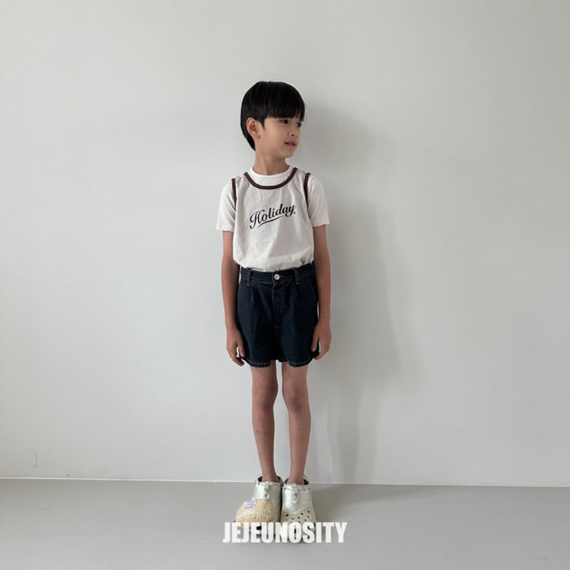 Jejeunosity - Korean Children Fashion - #todddlerfashion - Denim Half Pants - 6