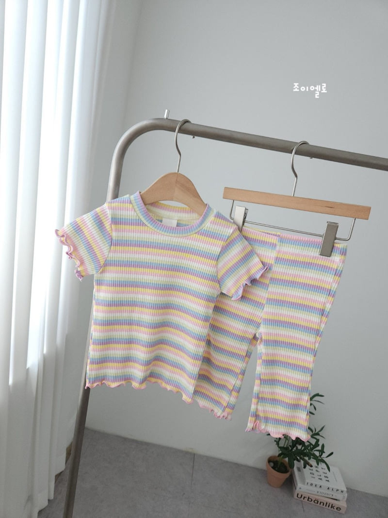 Joy Ello - Korean Children Fashion - #childofig - Rainbow Top Bottom Set