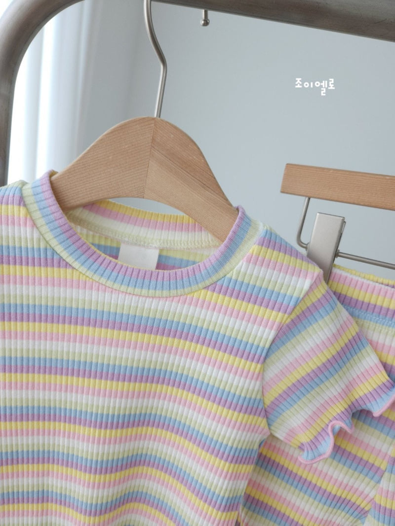 Joy Ello - Korean Children Fashion - #childofig - Rainbow Top Bottom Set - 2