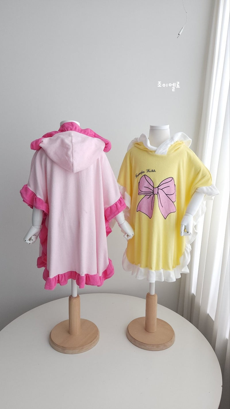 Joy Ello - Korean Children Fashion - #childofig - Ribbon Frill Towel Pancho - 2