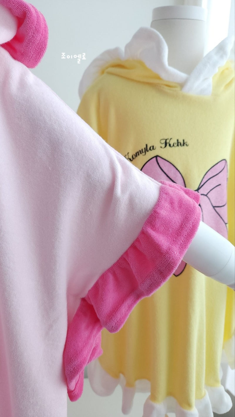 Joy Ello - Korean Children Fashion - #childofig - Ribbon Frill Towel Pancho - 3